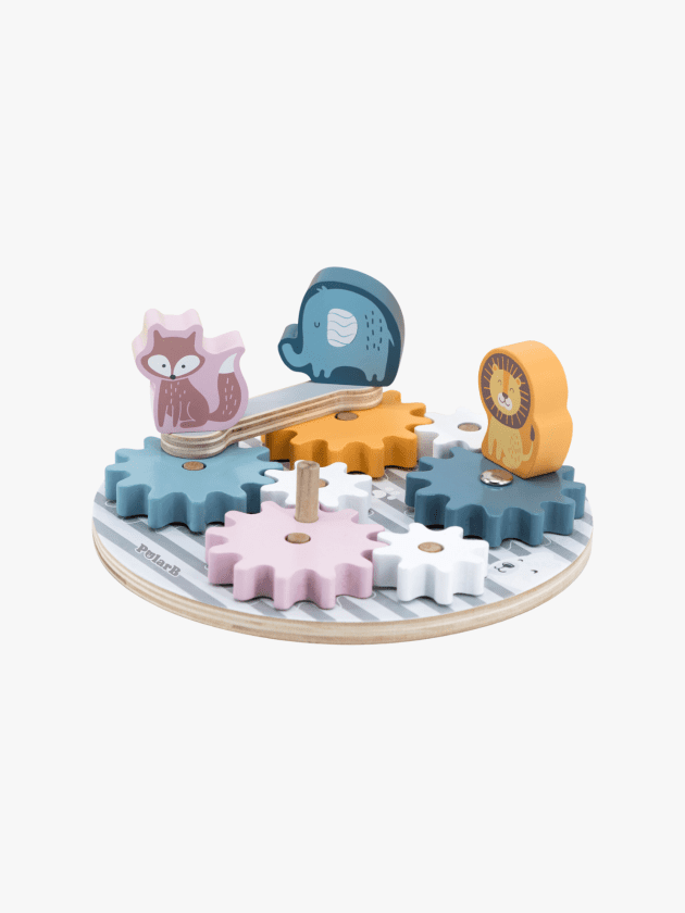 Jeu d’Engrenages Animaux en bois lullaby