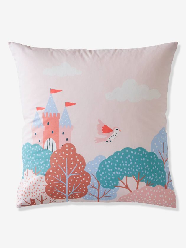 Parure housse de couette + taie d'oreiller enfant ABC PRINCESSE - mauve - Lullaby