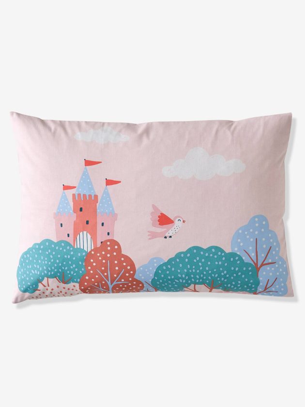 Parure housse de couette + taie d'oreiller enfant ABC PRINCESSE - mauve - Lullaby