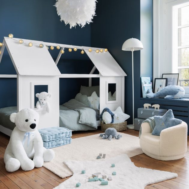 peluche enfant ours blanc lullaby