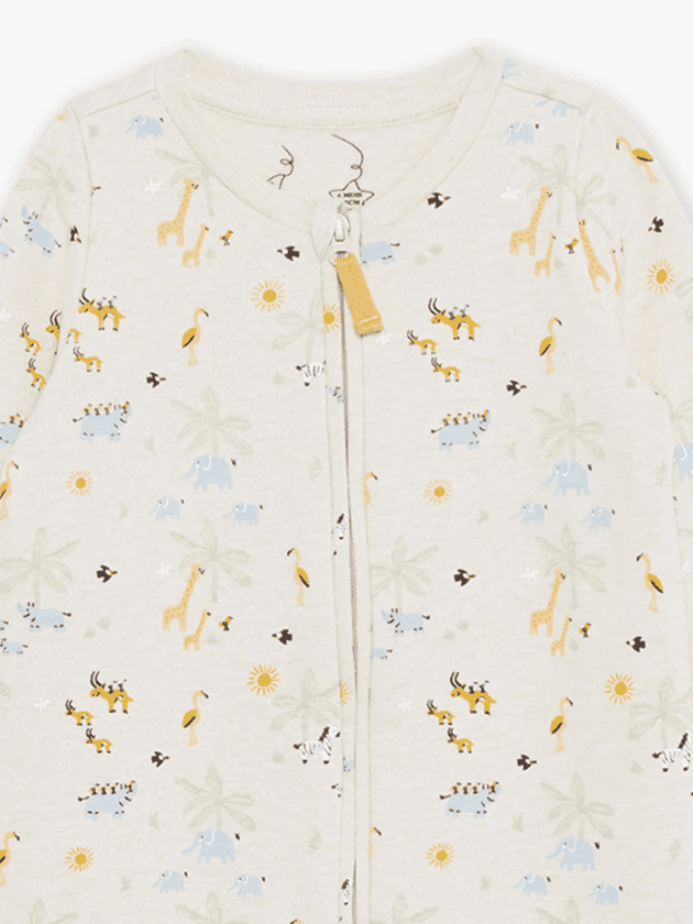 Grenouillère Beige Clair Thème Jungle lullaby