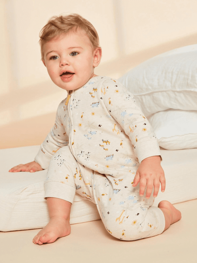 Grenouillère Beige Clair Thème Jungle lullaby