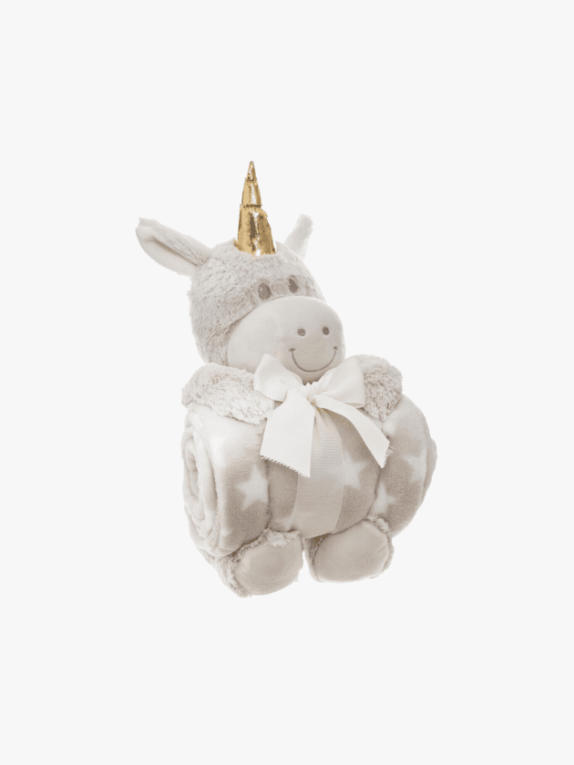 Plaid Peluche Licorne - doré lullaby