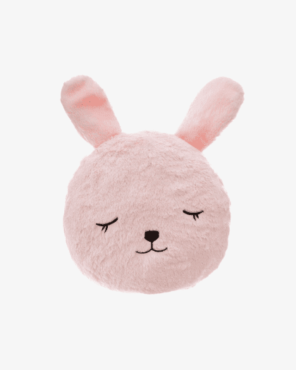 coussin enfant lapin rose lullaby