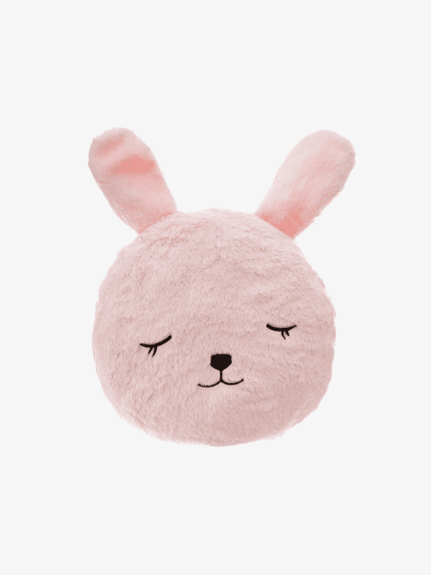 coussin enfant lapin rose lullaby