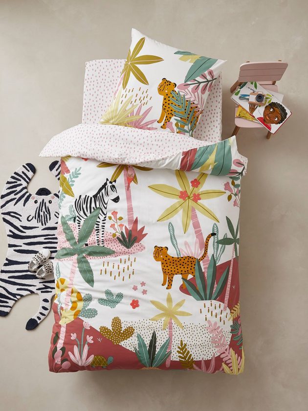 parure-housse-de-couette-taie-doreiller-enfant-pink-jungle-lullaby
