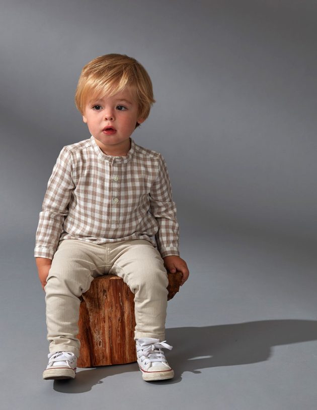 Chemise Col Mao Villela Imprimé Pierre - lullaby - gocco