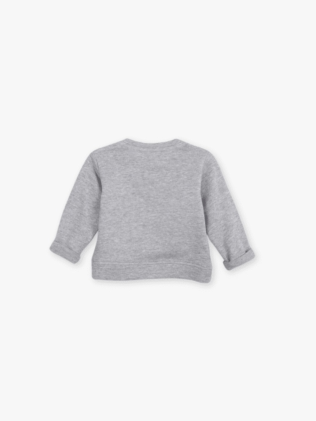 Sweat Brodé - Gris chiné - lullaby - gocco