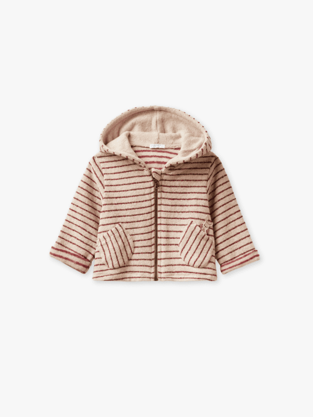 Gilet à Capuche - Rose Clair et Bordeaux - united colors of benetton - lullaby