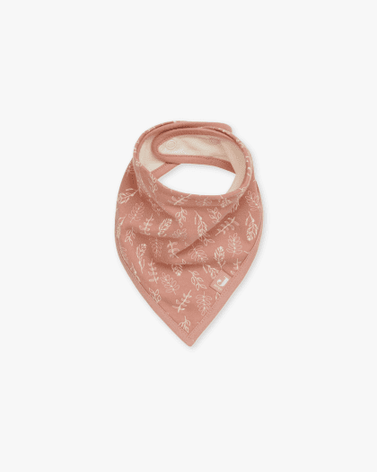 Lot de 2 Bavoirs Bandana Meadow - Rose - 24.5x37cm - lullaby - jollein