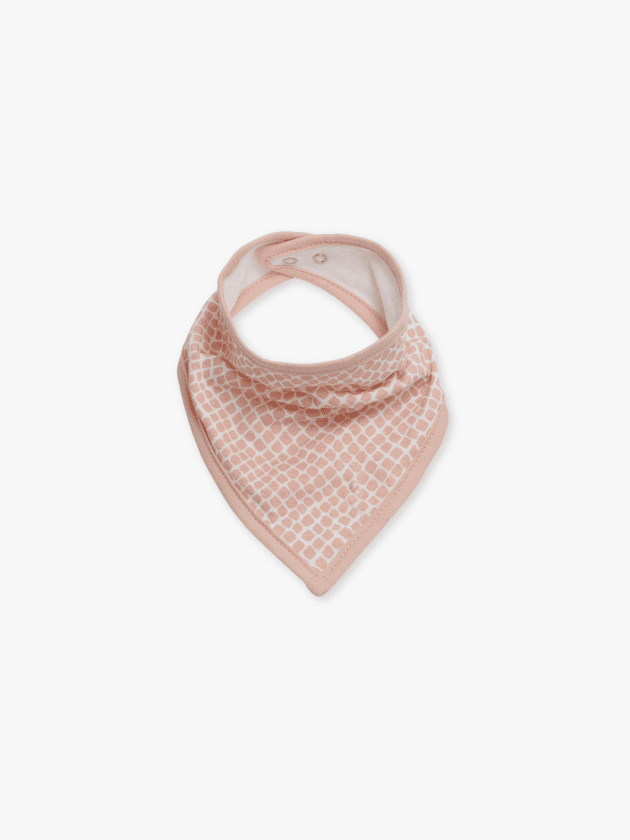 Lot de 2 Bavoirs Bandana Snake - Rose - 37x24.5cm - jollein - lullaby