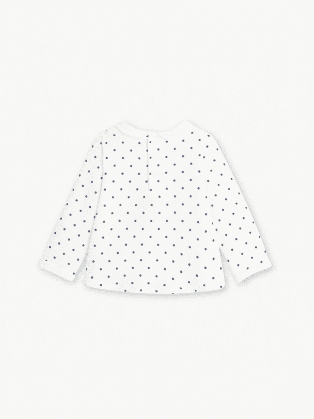 Sweat à Manches Longues avec Motifs Fantaisie - Blanc et Bleu - lullaby - obaibi