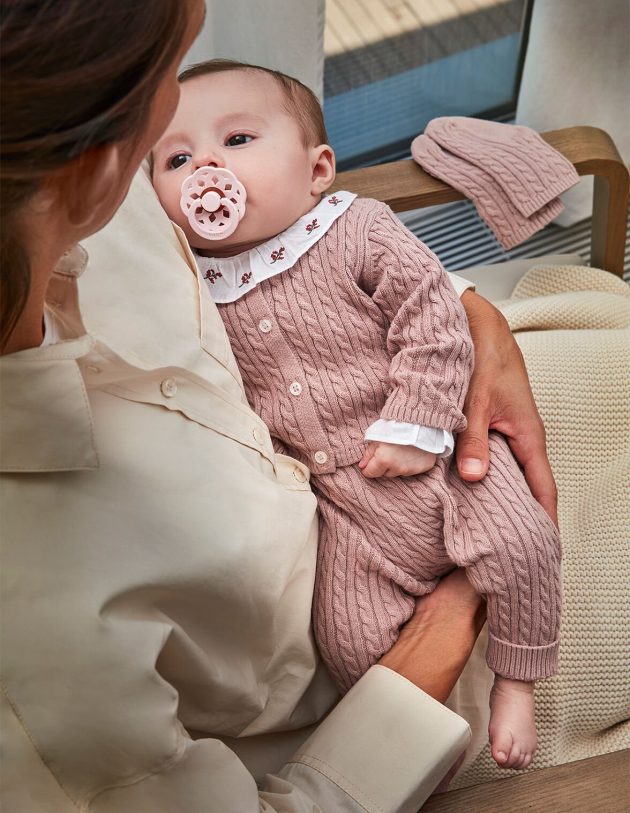 Gilet en Maille Torsadée - Rose - lullaby - gocco