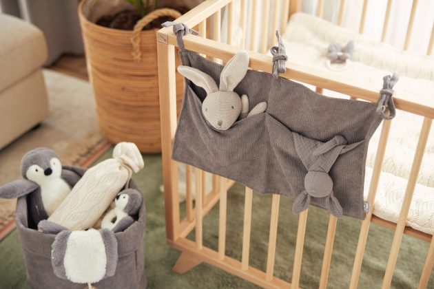 Poches de Rangement Corduroy - Gris - 50x30x10cm - lullaby - jollein