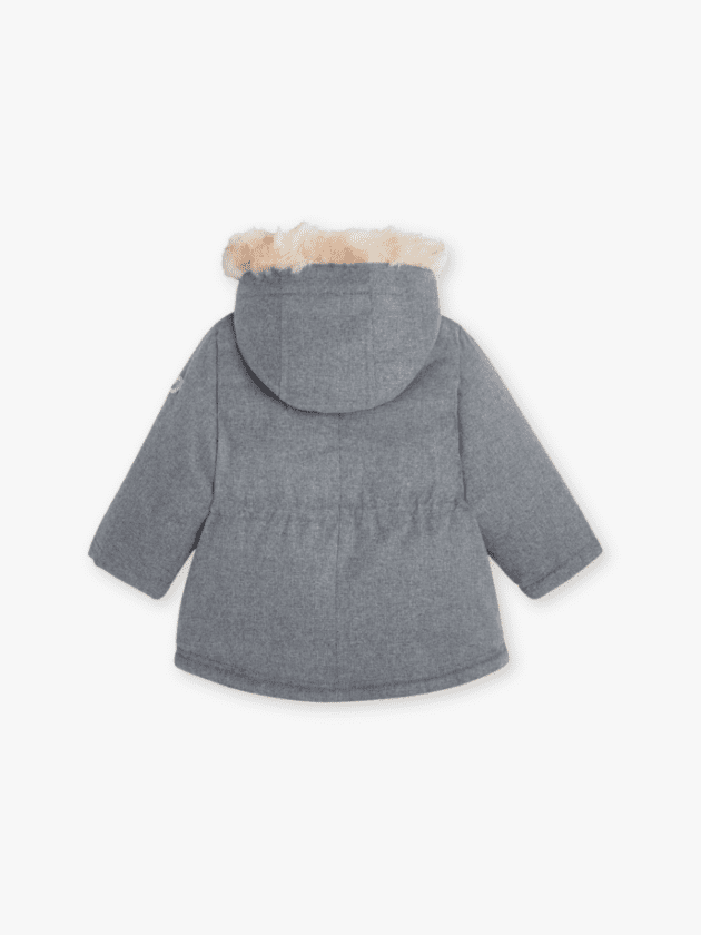 Parka 2 en 1 - Gris Chiné et Ecru - lullaby - obaibi okaidi