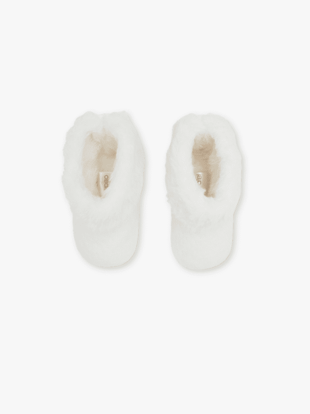 Chaussons Montants Fourrés - Blanc - lullaby - obaibi okaidi
