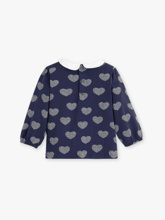 Blouse en Coton Biologique - Bleu Marine - lullaby - obaibi okaidi