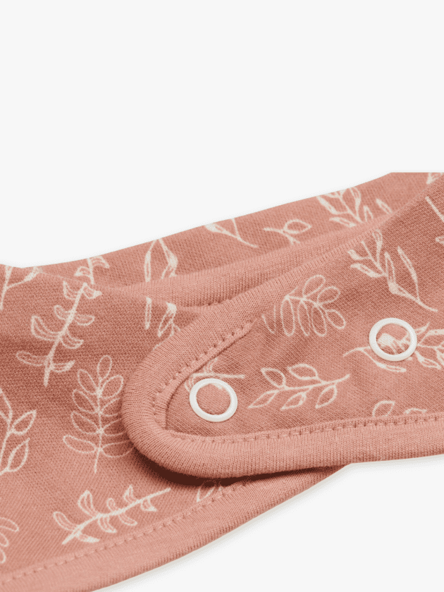 Lot de 2 Bavoirs Bandana Meadow - Rose - 24.5x37cm - lullaby - jollein
