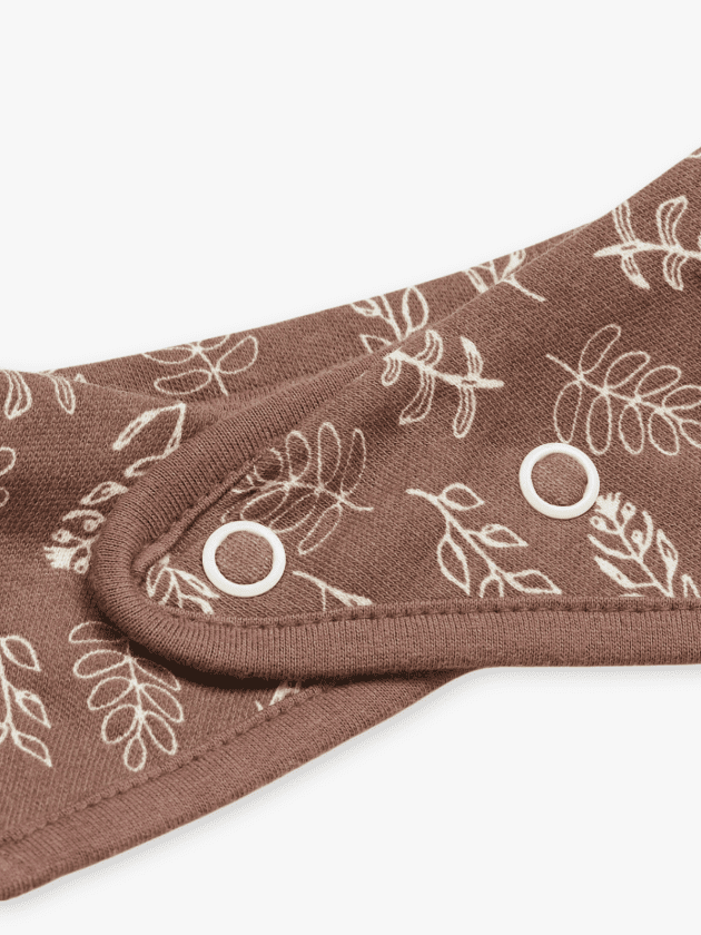 Lot de 2 Bavoirs Bandana Meadow - Châtaigne - 24.5x37cm - lullaby - jollein