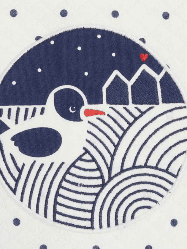 Sweat à Manches Longues avec Motifs Fantaisie - Blanc et Bleu - lullaby - obaibi