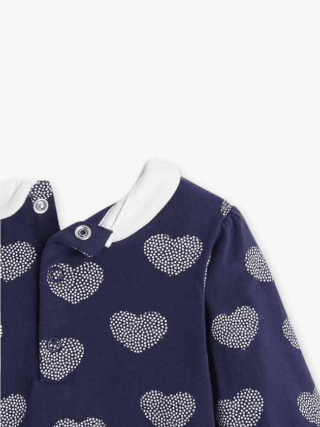 Blouse en Coton Biologique - Bleu Marine - lullaby - obaibi okaidi