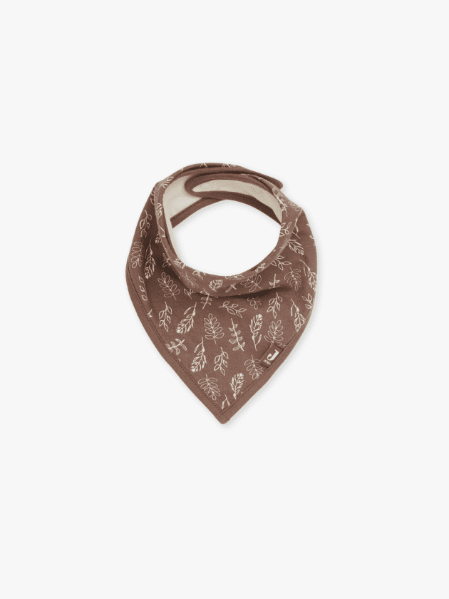 Lot de 2 Bavoirs Bandana Meadow - Châtaigne - 24.5x37cm - lullaby - jollein