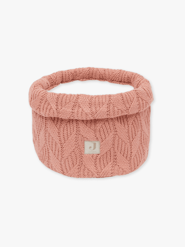 Panier de Rangement Spring Knit - Bois de Rose - ø18 cm - lullaby - jollein
