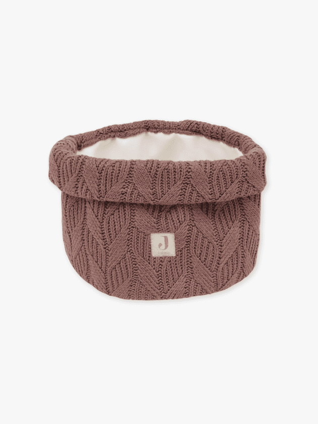 Panier de Rangement Spring Knit - Châtaigne - ø18 cm - lullaby - jollein