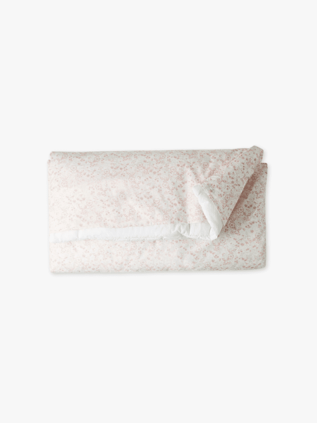 Housse de Couette à Imprimé Floral - Blanc et Rose - 110 x 75 cm - natalys - lullaby