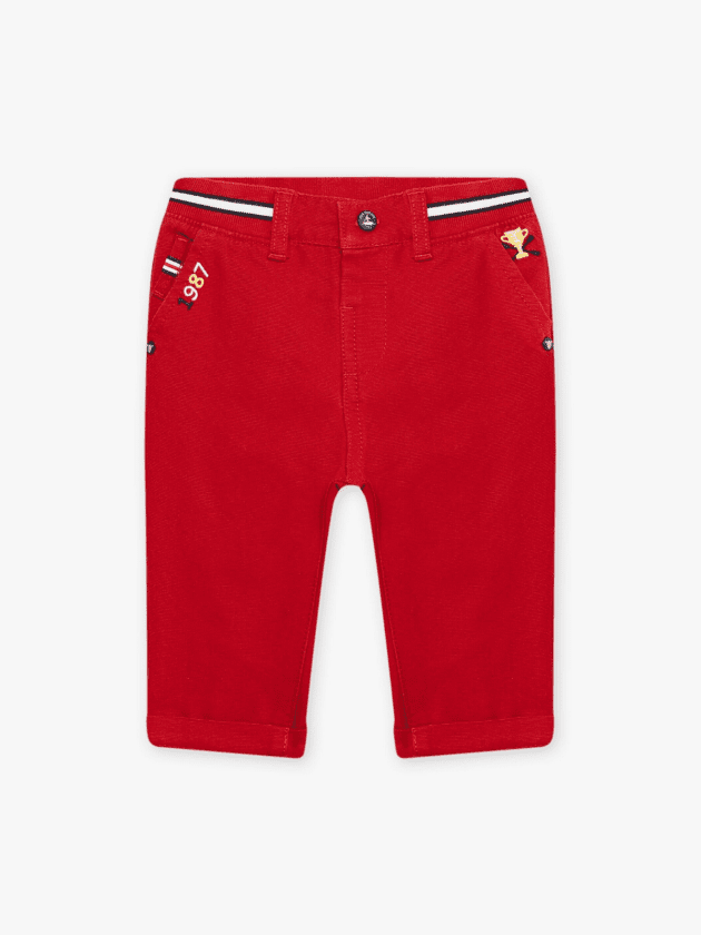 Pantalon à Taille Elastiquée - Rouge - lullaby - sergent major
