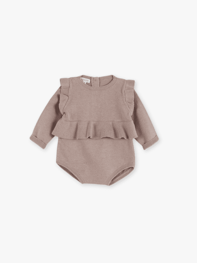 Body Grenouille avec Volant - Rose Poudré - lullaby - gocco