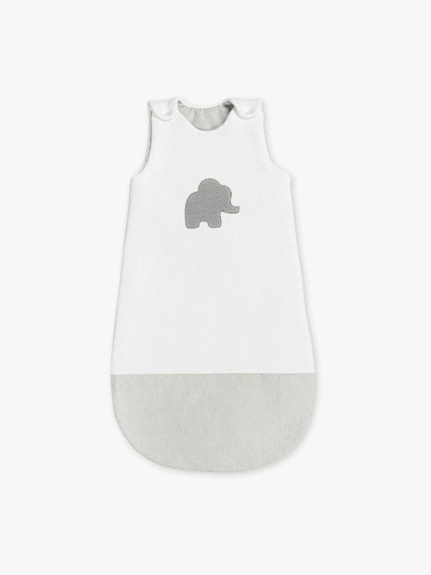 Gigoteuse Éléphant Tembo 90cm - Blanc et Gris - lullaby - nattou