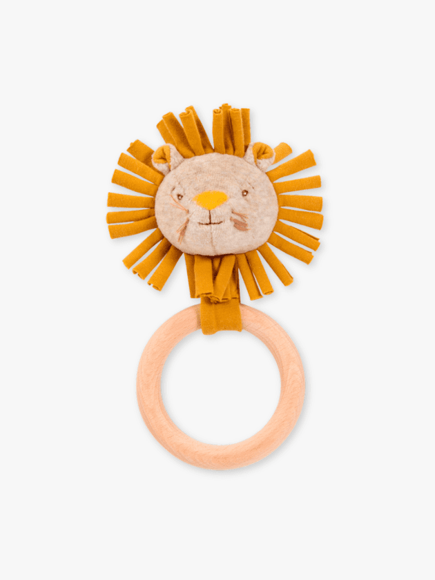 Hochet en bois - Paprika le lion - lullaby - moulin roty