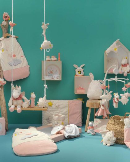 Lanterne Lilou et Perlin - Rose clair - lullaby - moulin roty