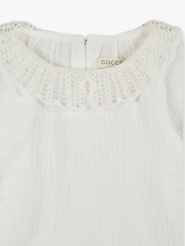 Chemise en mousseline à col crochet - Ecru - lullaby - gocco