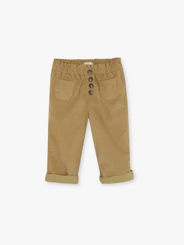 Pantalon en velours Taille élastique - Moutarde - gocco - lullaby